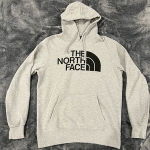 Grey North Face Hooded Sweatshirt